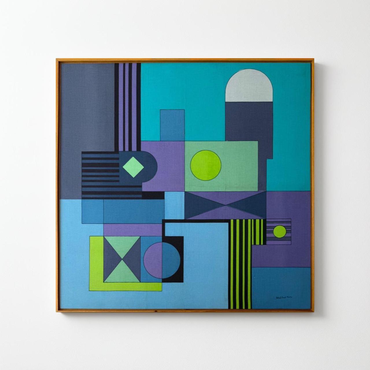 Roberto Burle Marx - Geometric Composition (Blue)